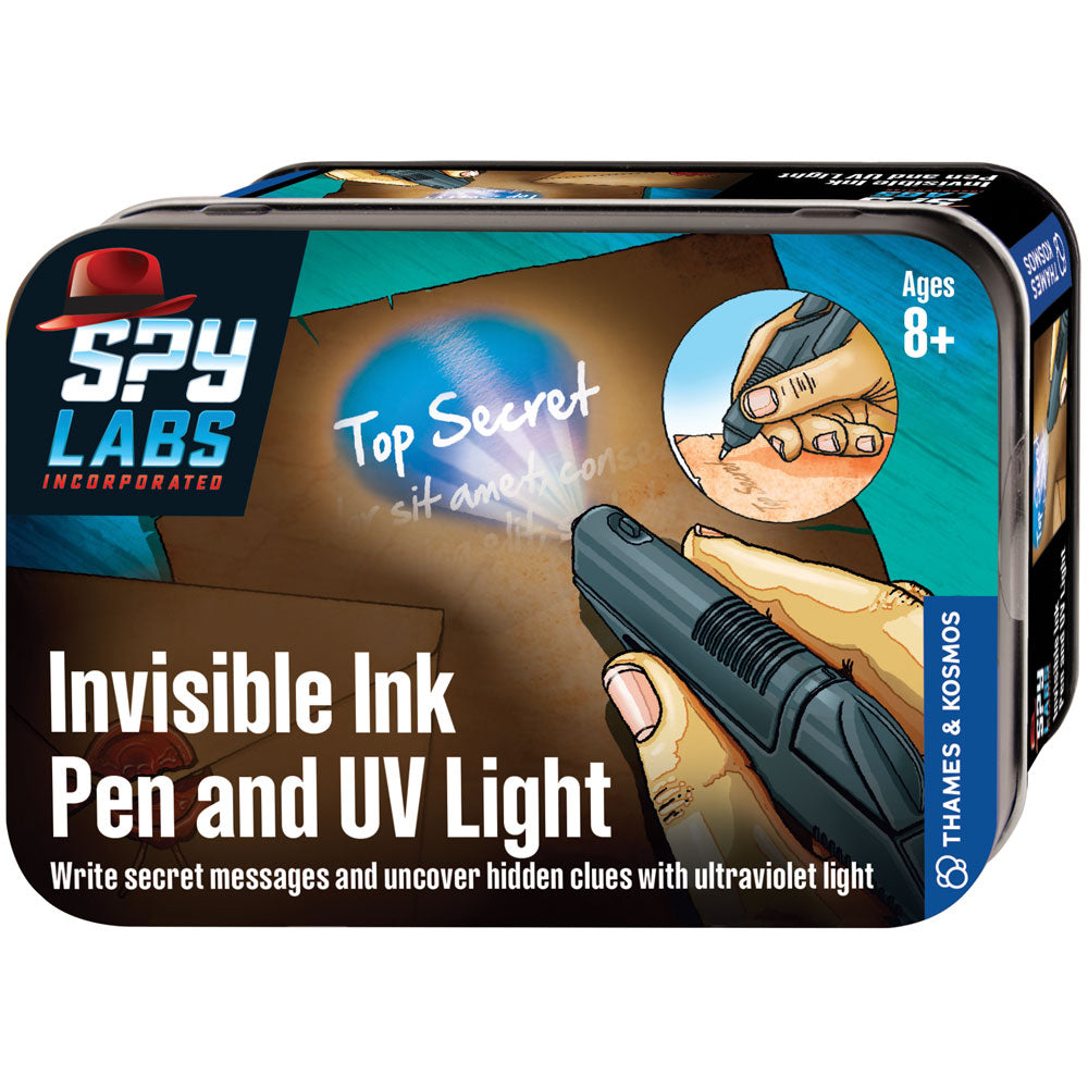 Thames & Kosmos Spy Labs Invisible Ink Pen & UV Light – Write & Reveal Secret Messages (Ages 8+)