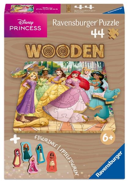 Ravensburger WOOD Enchanted Disney Princess 44-Piece Wooden Puzzle – Premium Princess Gift (Ages 5+)