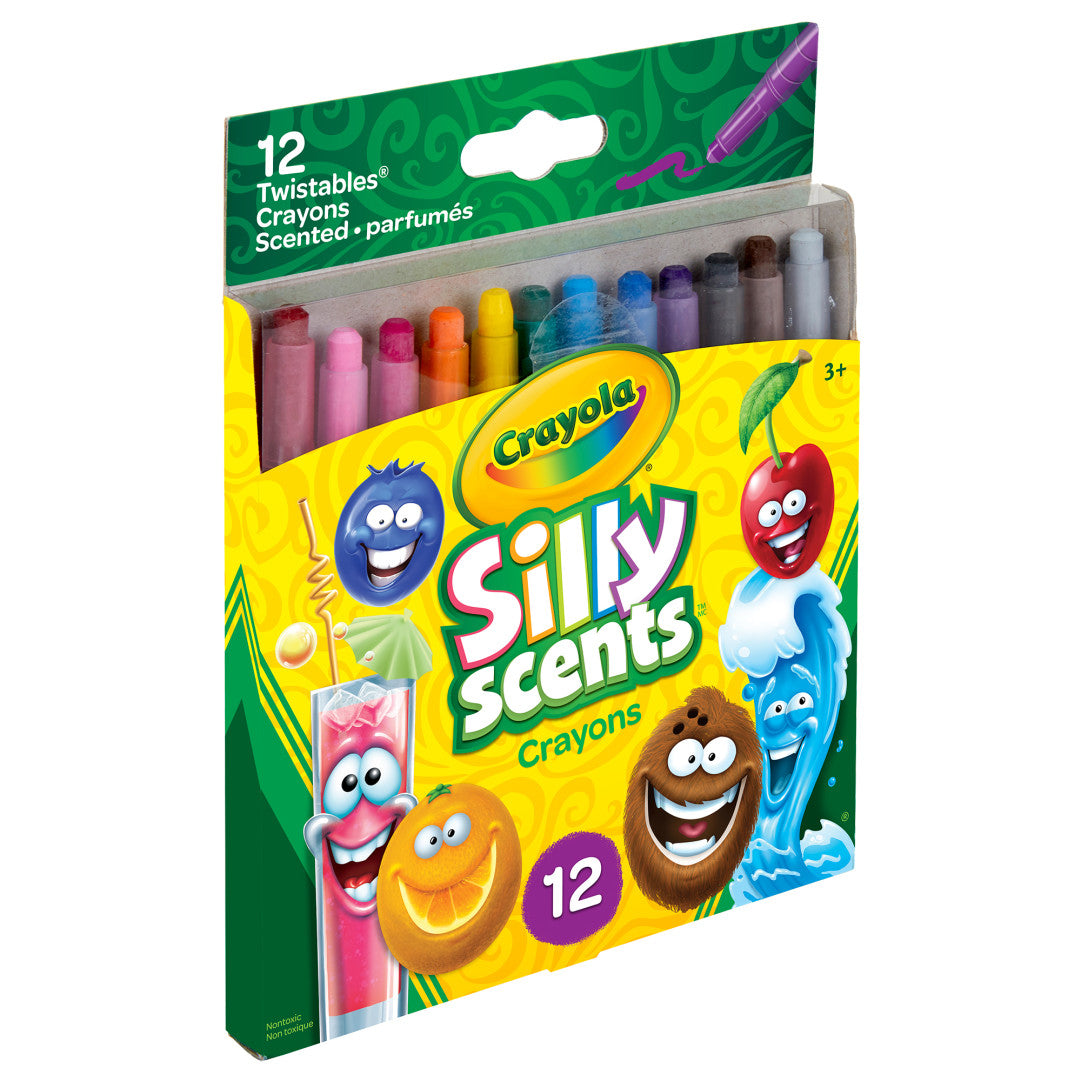 Crayola Silly Scents Mini Twistable Crayons 12-Count – Scented No-Sharpen Crayons for Kids (Ages 3+)