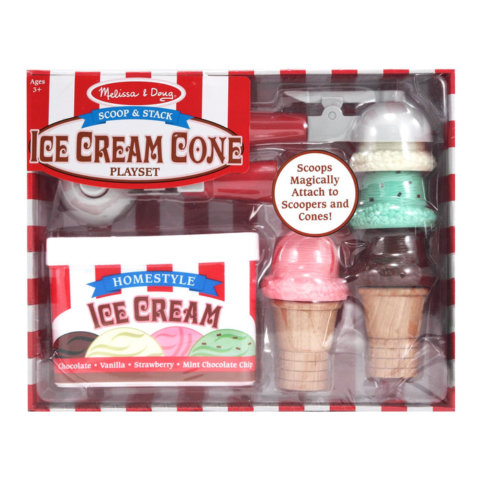 Melissa & Doug Scoop & Stack Ice Cream Cone Playset