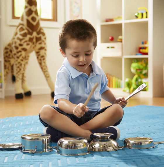 Melissa & Doug Let's Play House! Stainless Steel Pots & Pans Play Set