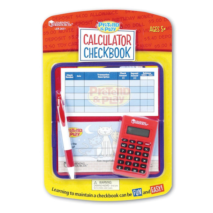Learning Resources Cheque Book With Calculator