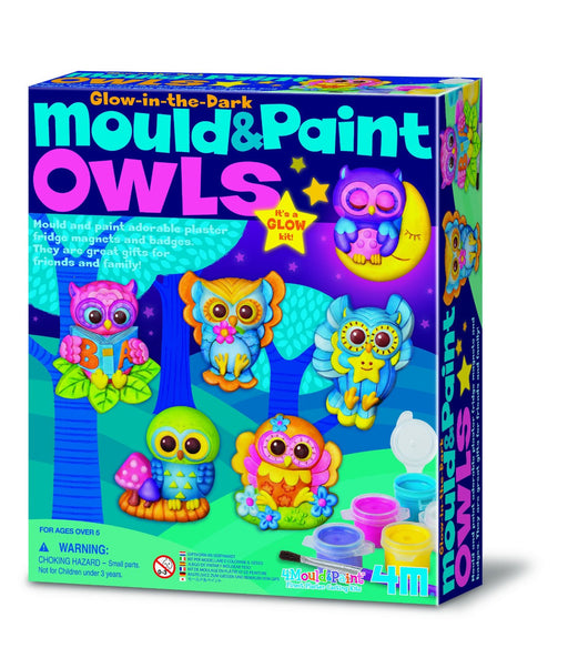 4M Mould & Paint Glow Owls