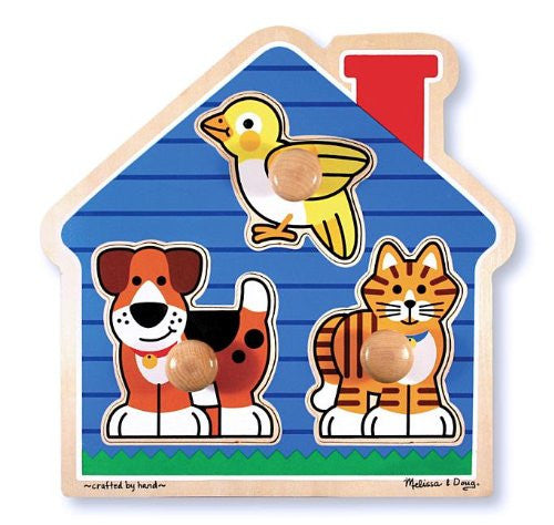 Melissa & Doug Jumbo Knob Puzzle House Pets