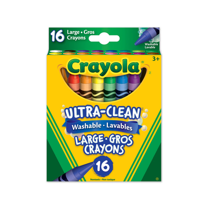 Crayola Washable Large Crayons-16 Colours