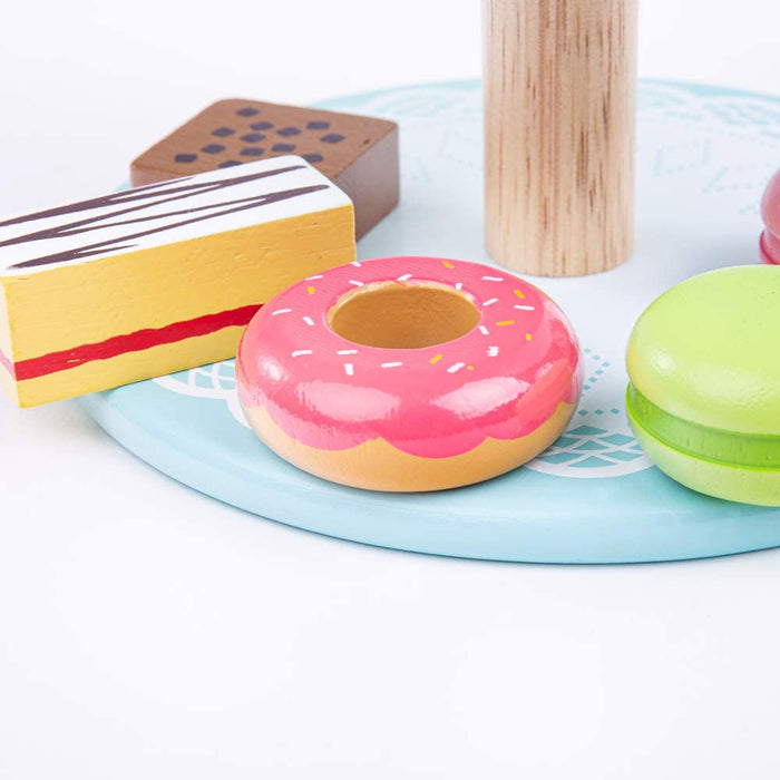Bigjigs Cake stand with 9 cakes