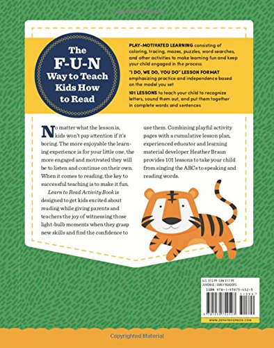Learn To Read Activity Book: 101 Fun Lessons To Teach Your Child To Read