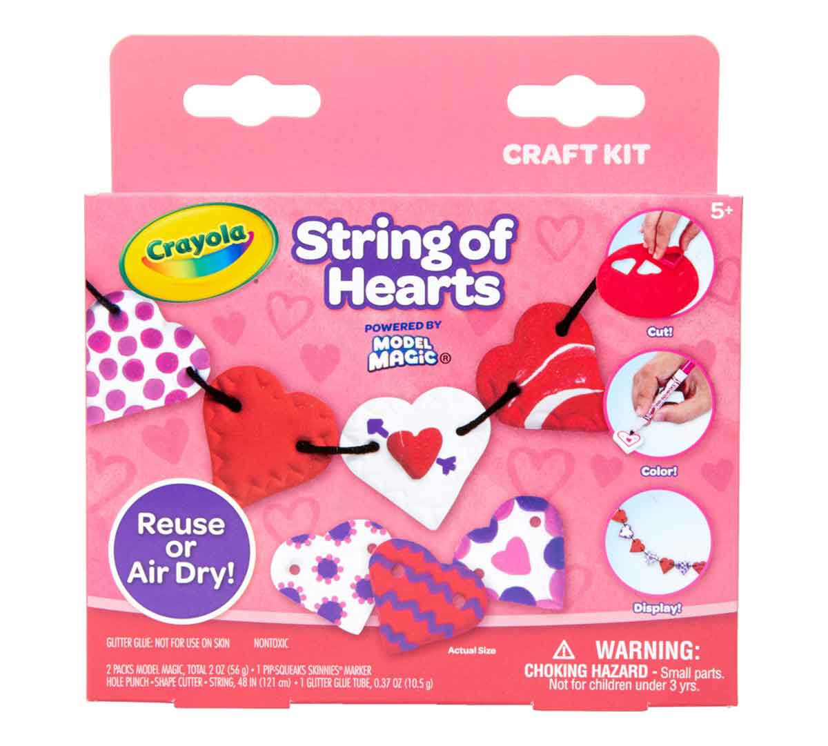 Crayola Model Magic Heartstring Garlands Valentine Kit — Bright