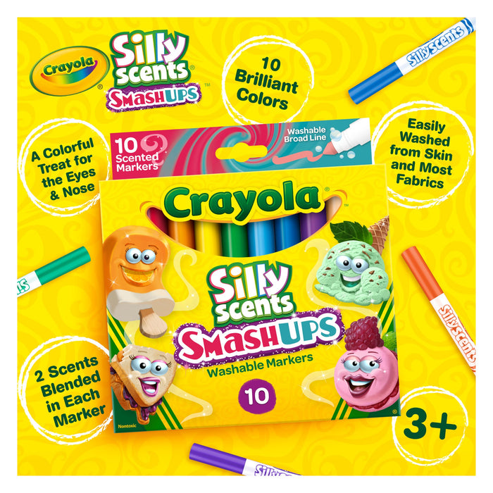 Crayola Broadline Silly Scents Smash Up Markers (10 Count)