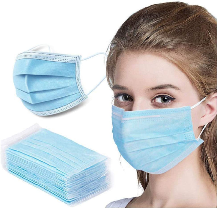 Face Mask with Ear Loops Polypropylene Disposable 100/bx Non-Medical
