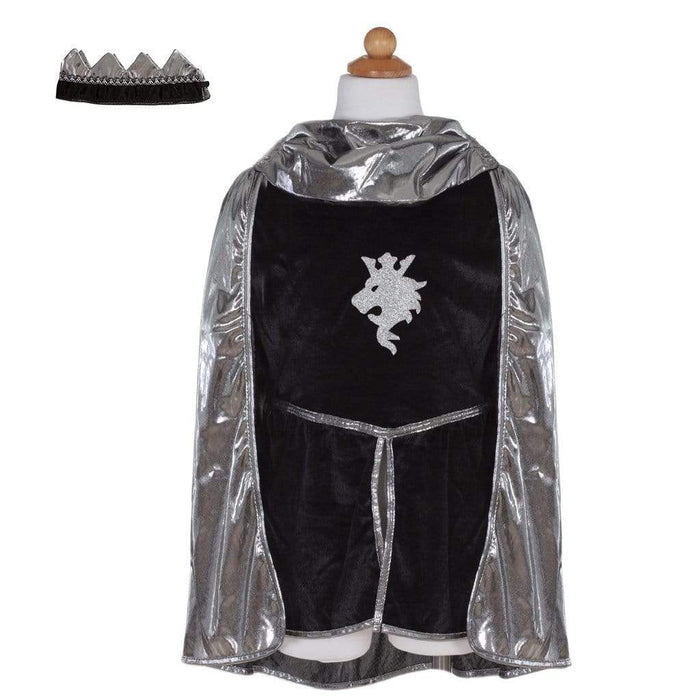 Silver Knight With Tunic, Cape & Crown