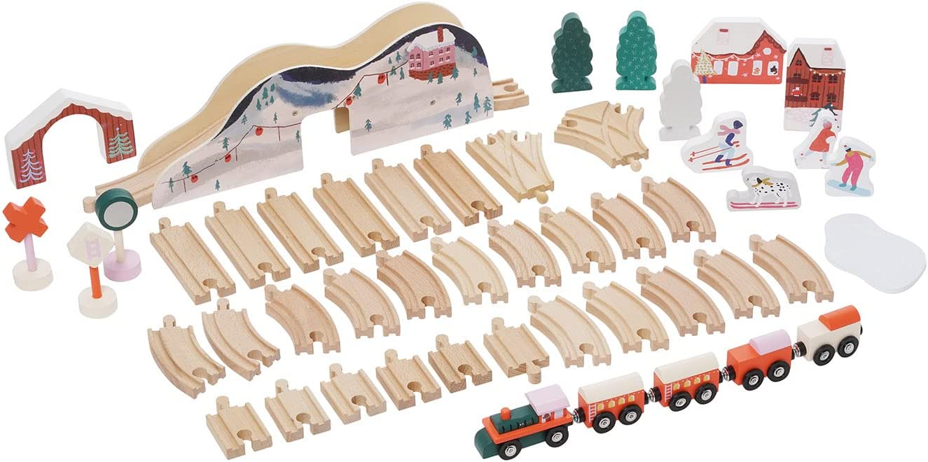 Alpine Express Wooden Toy Train Set