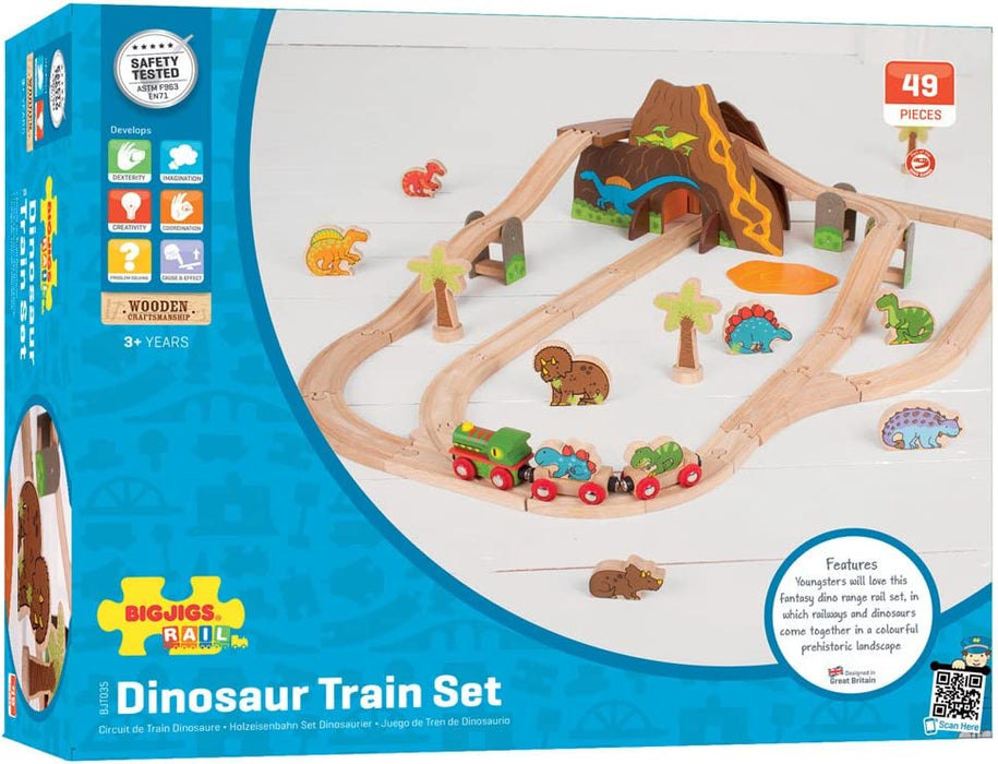 Bigjigs Dinosaur Railway Set