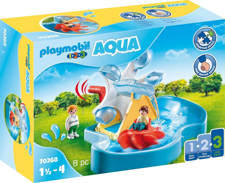  Playmobil 1.2.3 Aqua Water Wheel with Baby Shark