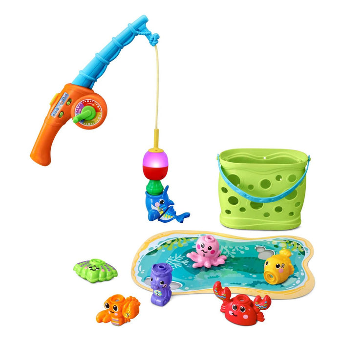 Wooden Fishing Toy with 10 Fish & 2 Fishing Pole Activity Party Early  Learning Pretend Play for Pre-School Birthday Gift 