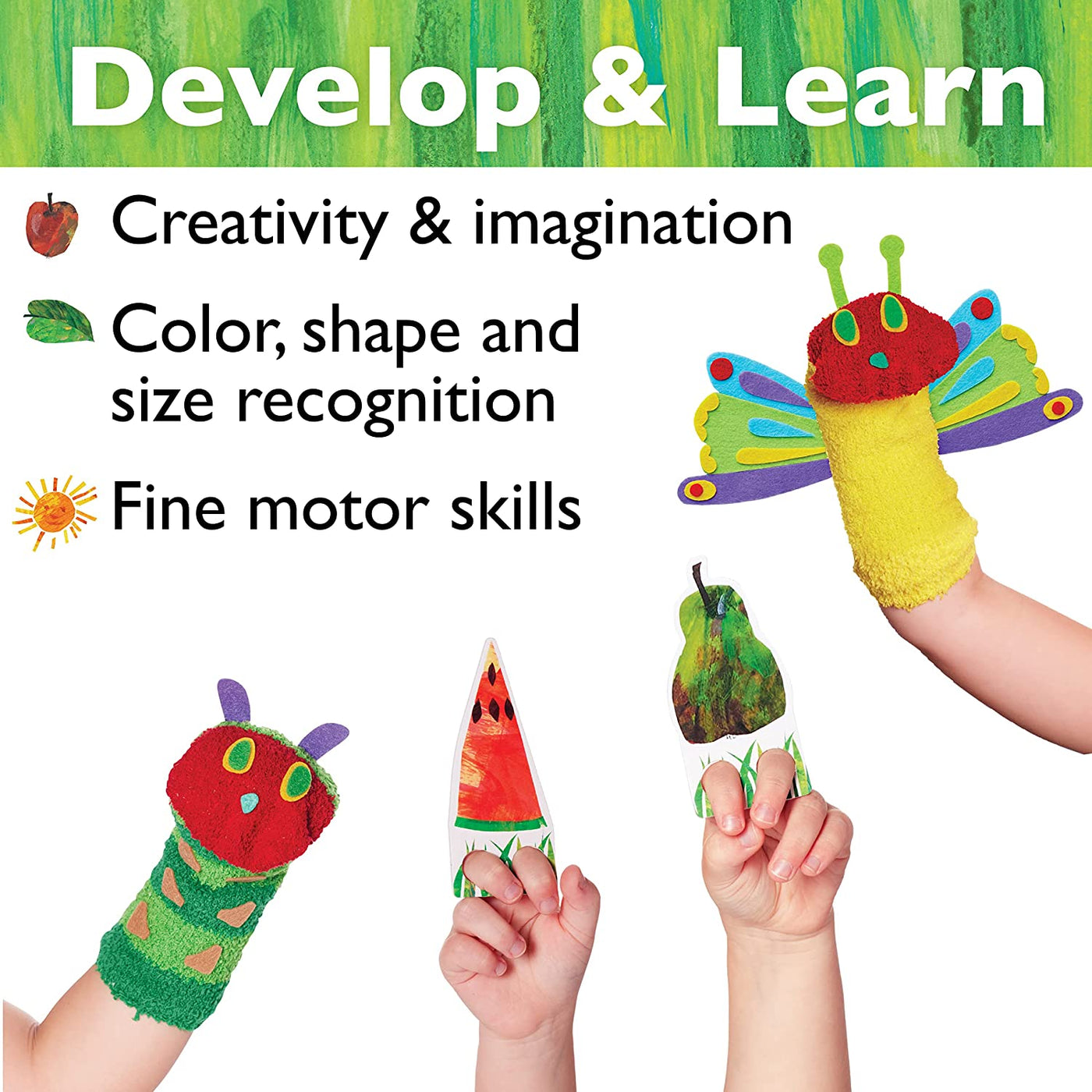 The Very Hungry Caterpillar Story Puppets — Bright Bean Toys