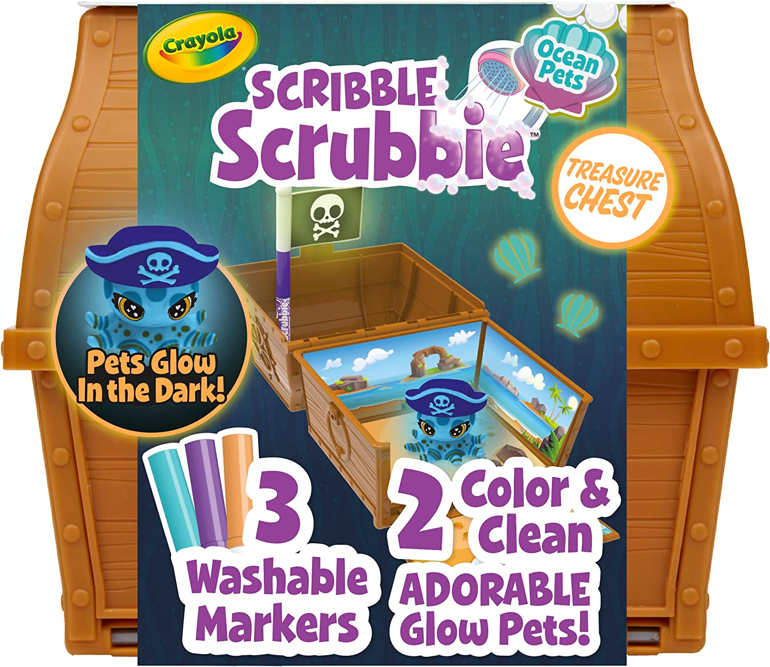 Scribble Scrubbie Ocean Pets Glow Lagoon