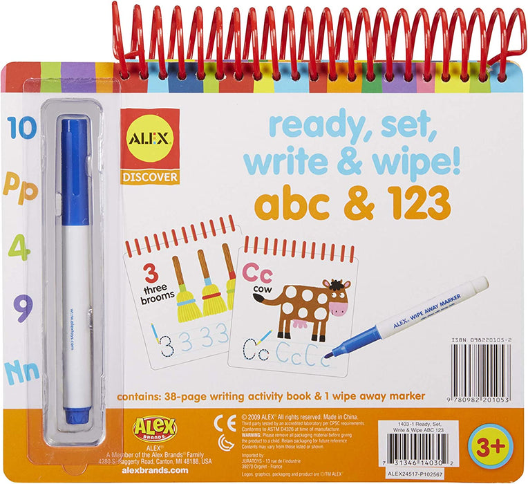 Alex Toys Little Hands Ready, Set, Write and Wipe! ABCs and 123s