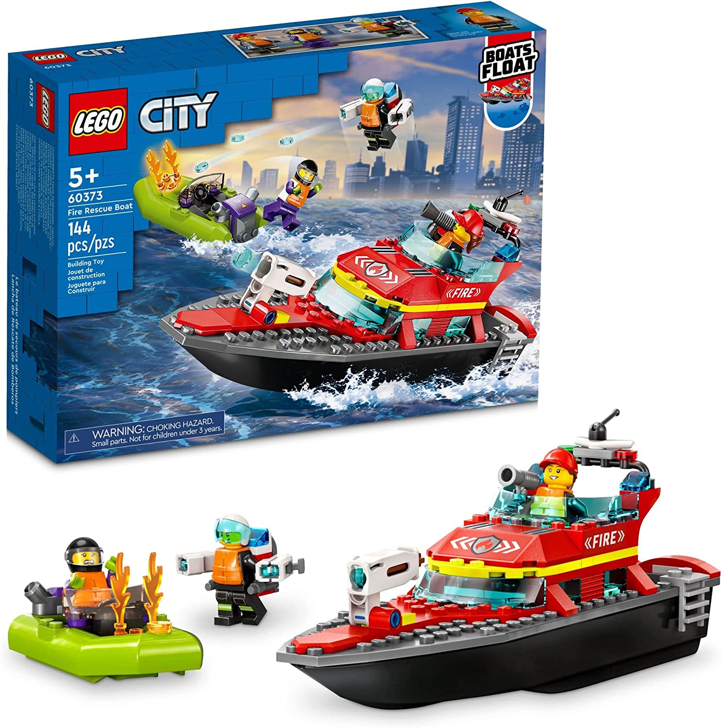 Lego City Fire Rescue Boat (60373) — Bright Bean Toys