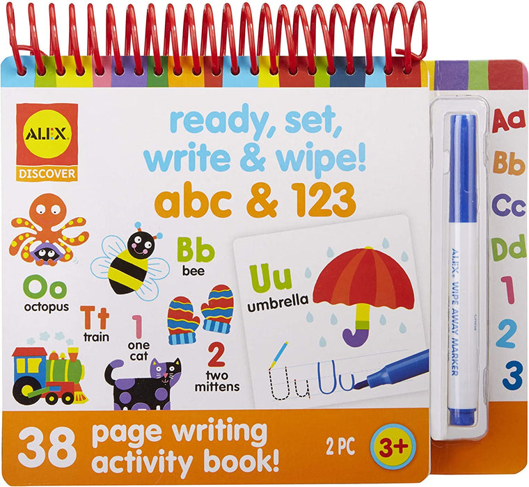 Alex Toys Little Hands Ready, Set, Write and Wipe! ABCs and 123s