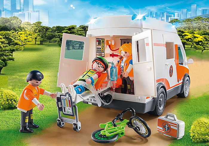 Playmobil Ambulance with Flashing Lights — Bright Bean Toys
