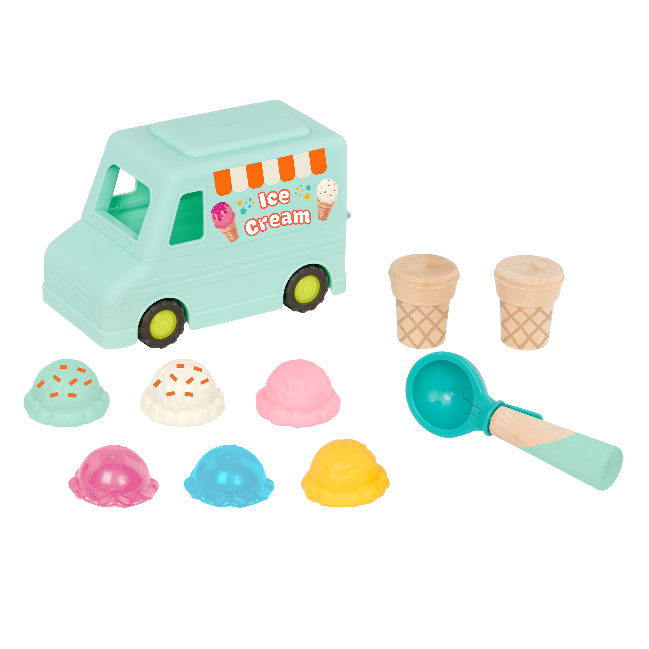Melissa & Doug Wooden Cool Scoops Ice Creamery Play Food Toy Wooden Pretend  Play Frozen Treats for Toddlers, Preschoolers, Boys and Girls 