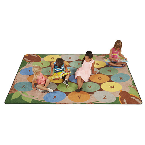 Robins Eggs Alphabet Seating Rug - 9ft x 12ft Rectangle