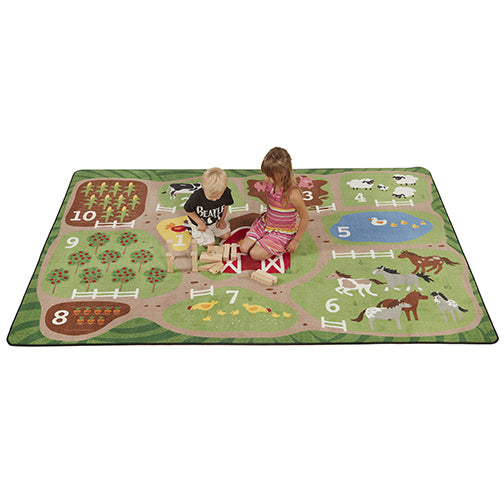 Count the Farm Activity Rug - 9ft x 12ft Rectangle