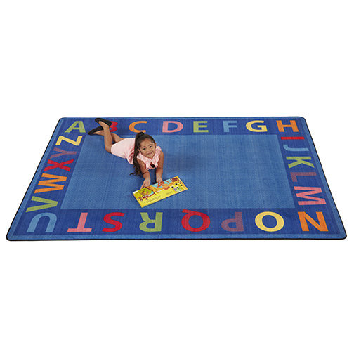 A-Z Circle Time Seating Rug - 6ft x 9ft Rectangle