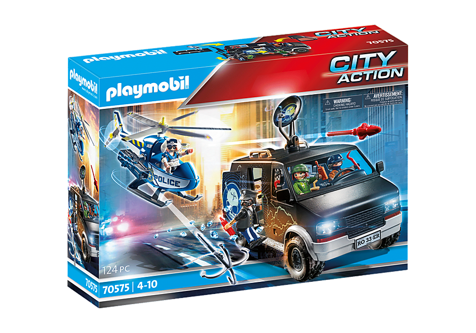 Playmobil Helicopter Pursuit with Runawa