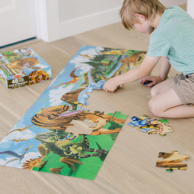 Melissa & Doug Land of Dinosaurs Floor Puzzle (48 pieces)