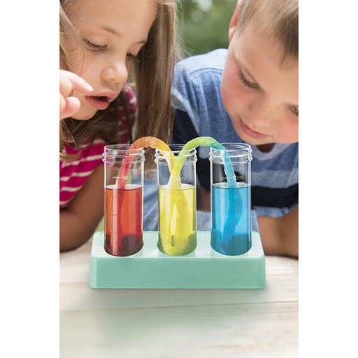 test tubes with different colors