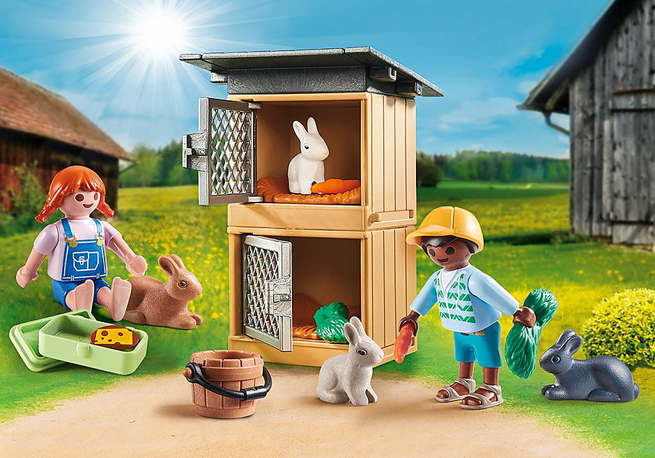 Playmobil Rabbit Pen Gift Set — Bright Bean Toys
