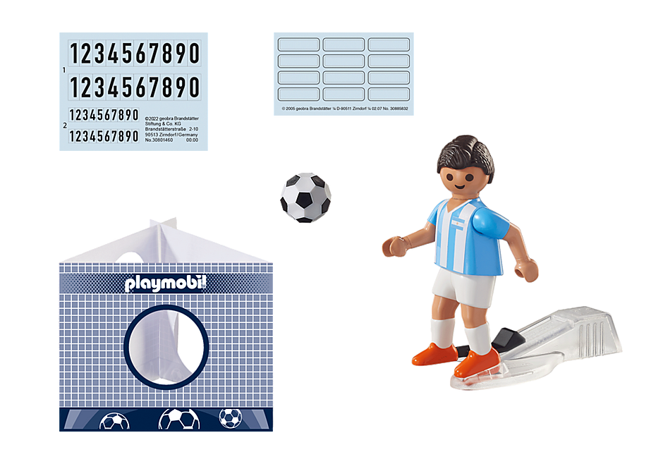Playmobil Argentina Soccer Football Player Figure Set 9508 New collectible  vint