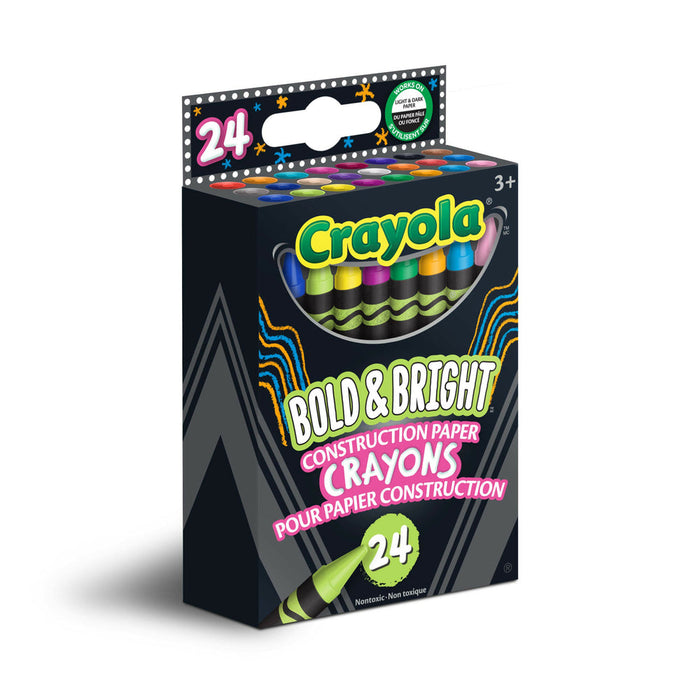 24ct Bold & Bright Construction Paper Crayons — Bright Bean Toys
