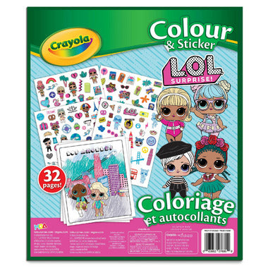 LOL Surprise Colour & Sticker Book