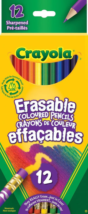 Crayola Erasable Coloured Pencils (12 Colours)