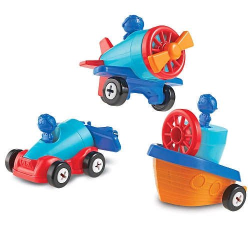 Learning Resources 1-2-3 Build It Car-Plane-Boat
